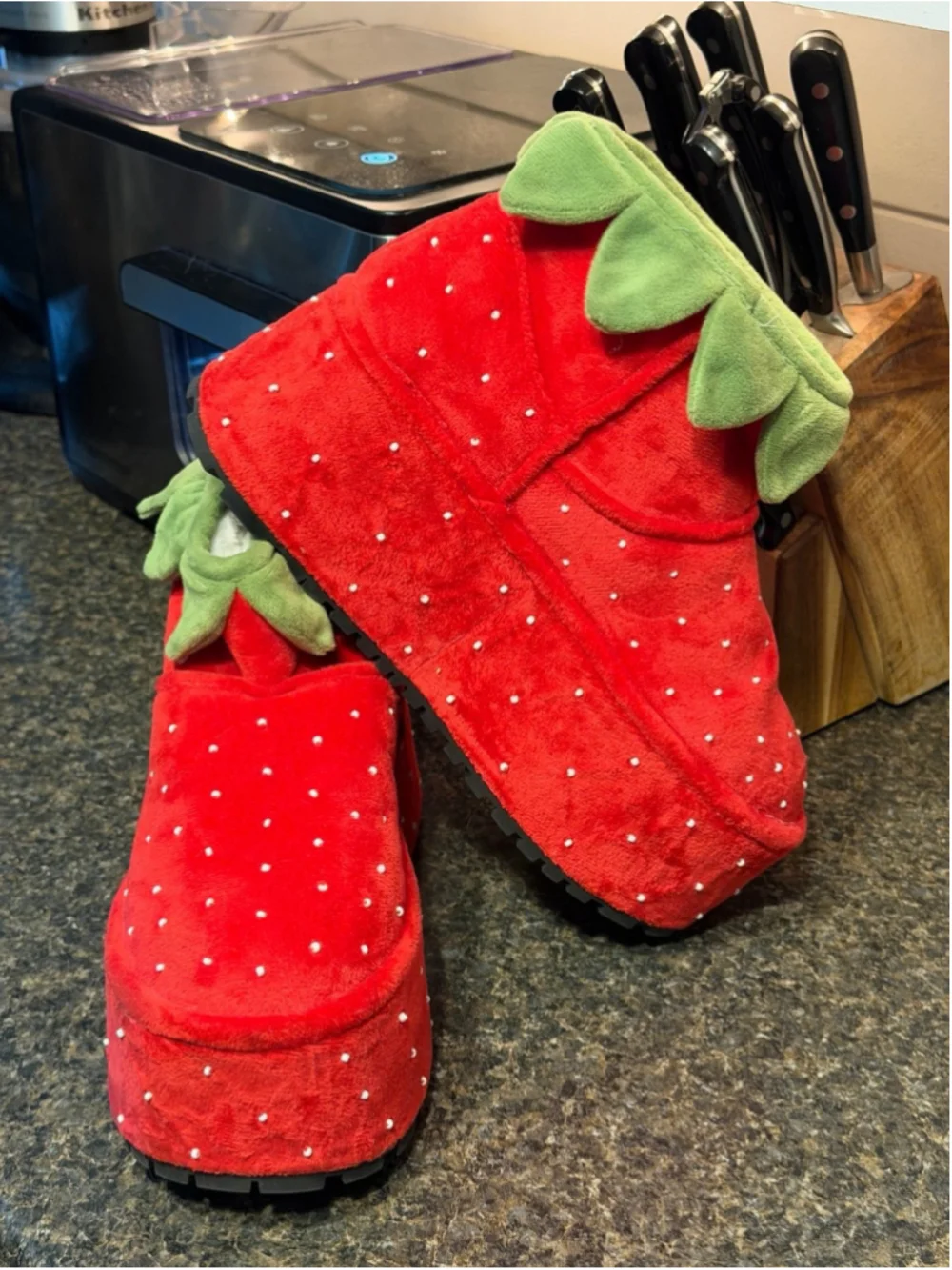 New Dolls Kill x Strawberry Shortcake Fresh Patch Platform Boots